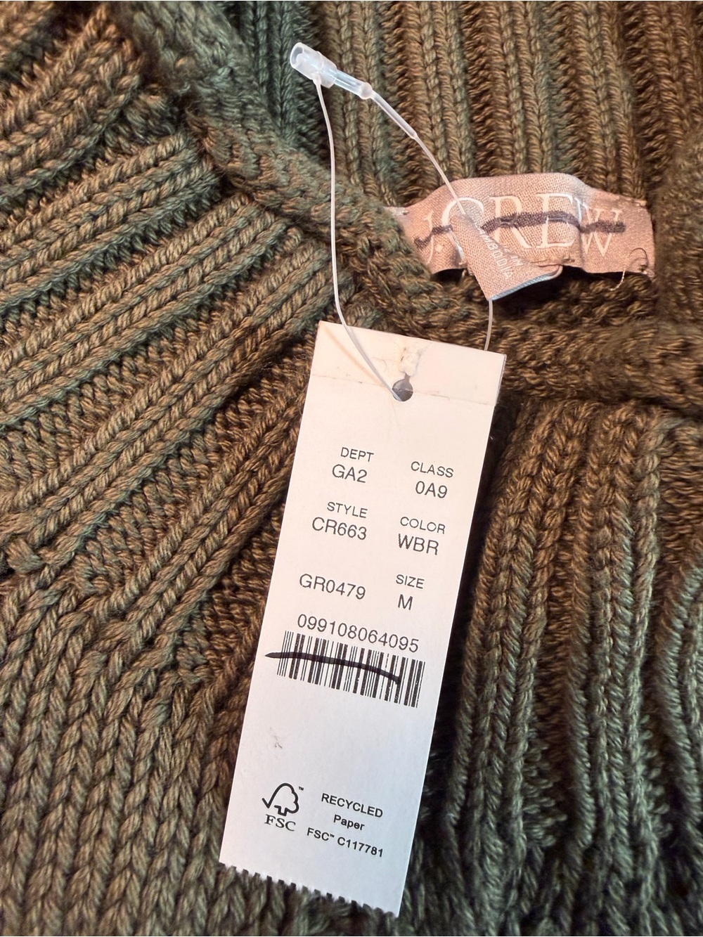 J.Crew 2025 Rollneck cable-knit sweater in woodland brush - Picture 9 of 9